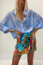 camicia semi trasparente rainbow
